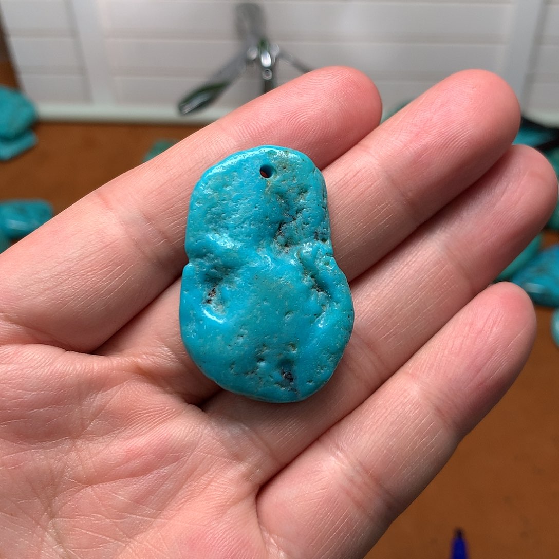 绿松石珠宝奇石未镶嵌清***༒