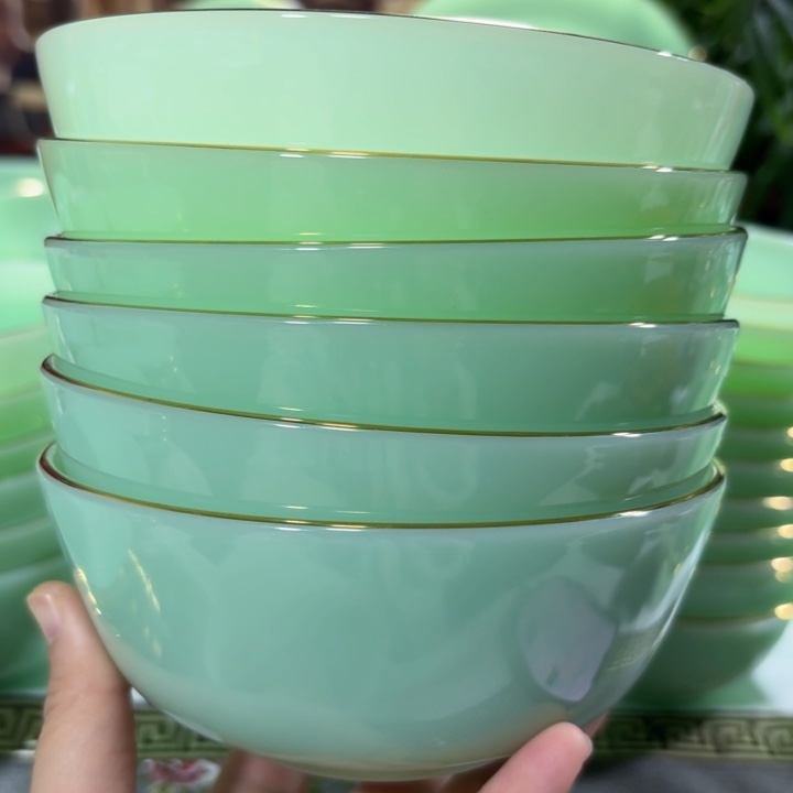 景德镇陶瓷玉瓷5.5寸6个