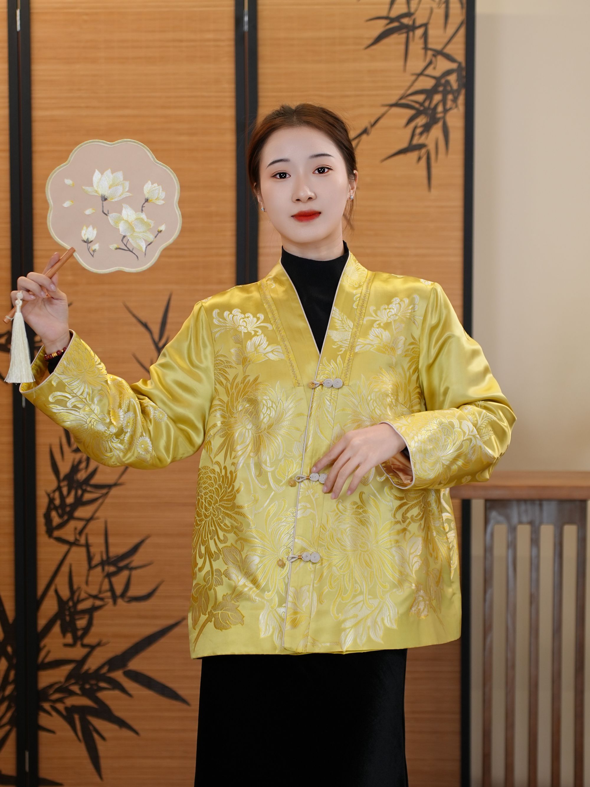 祉清原创新中式老缎外套（老面料默认微瑕次，介意慎拍！）