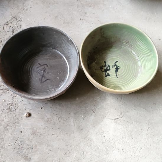 陶瓷磁州窑老厂粗瓷碗14X5两支