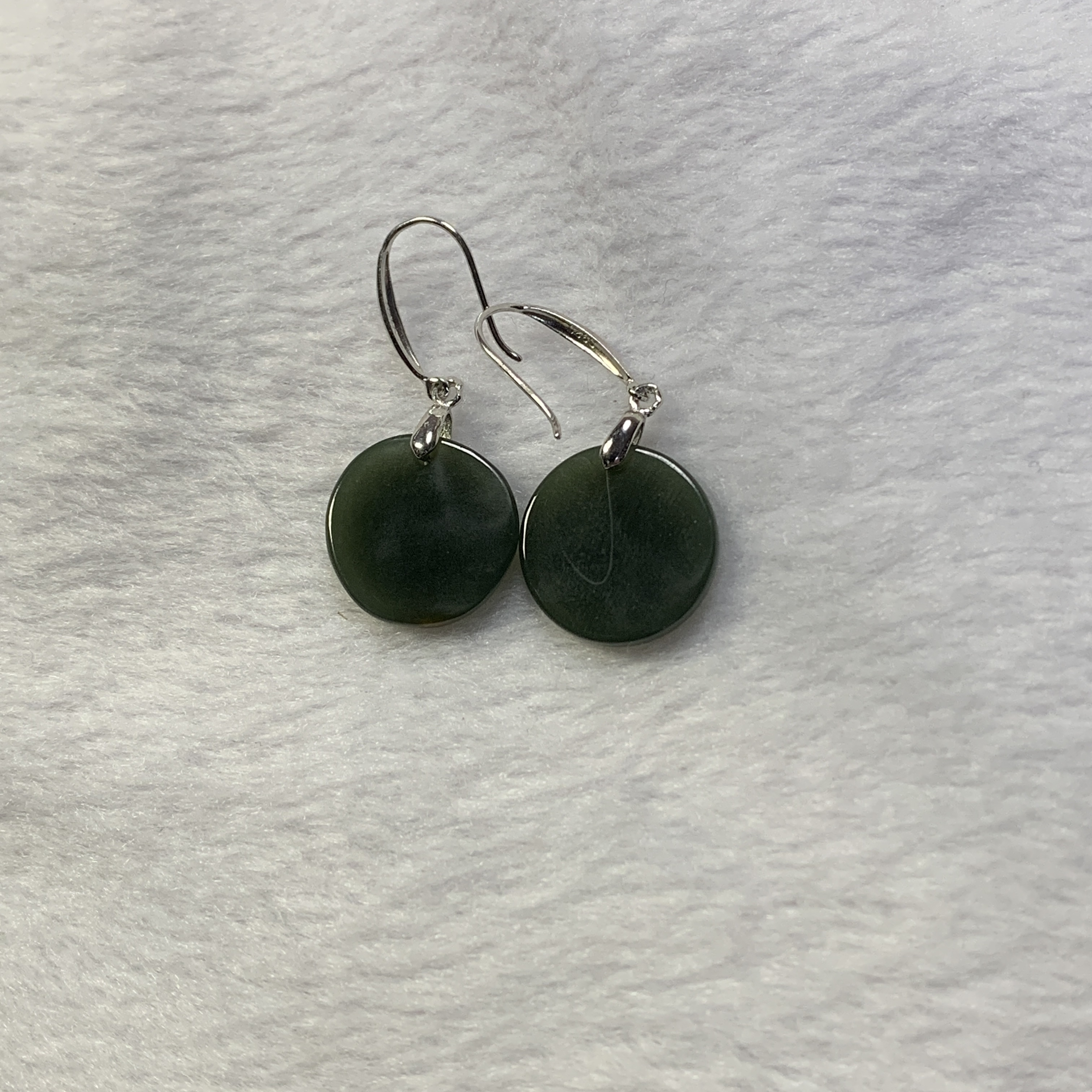 析木河磨玉耳环原皮原色微结构