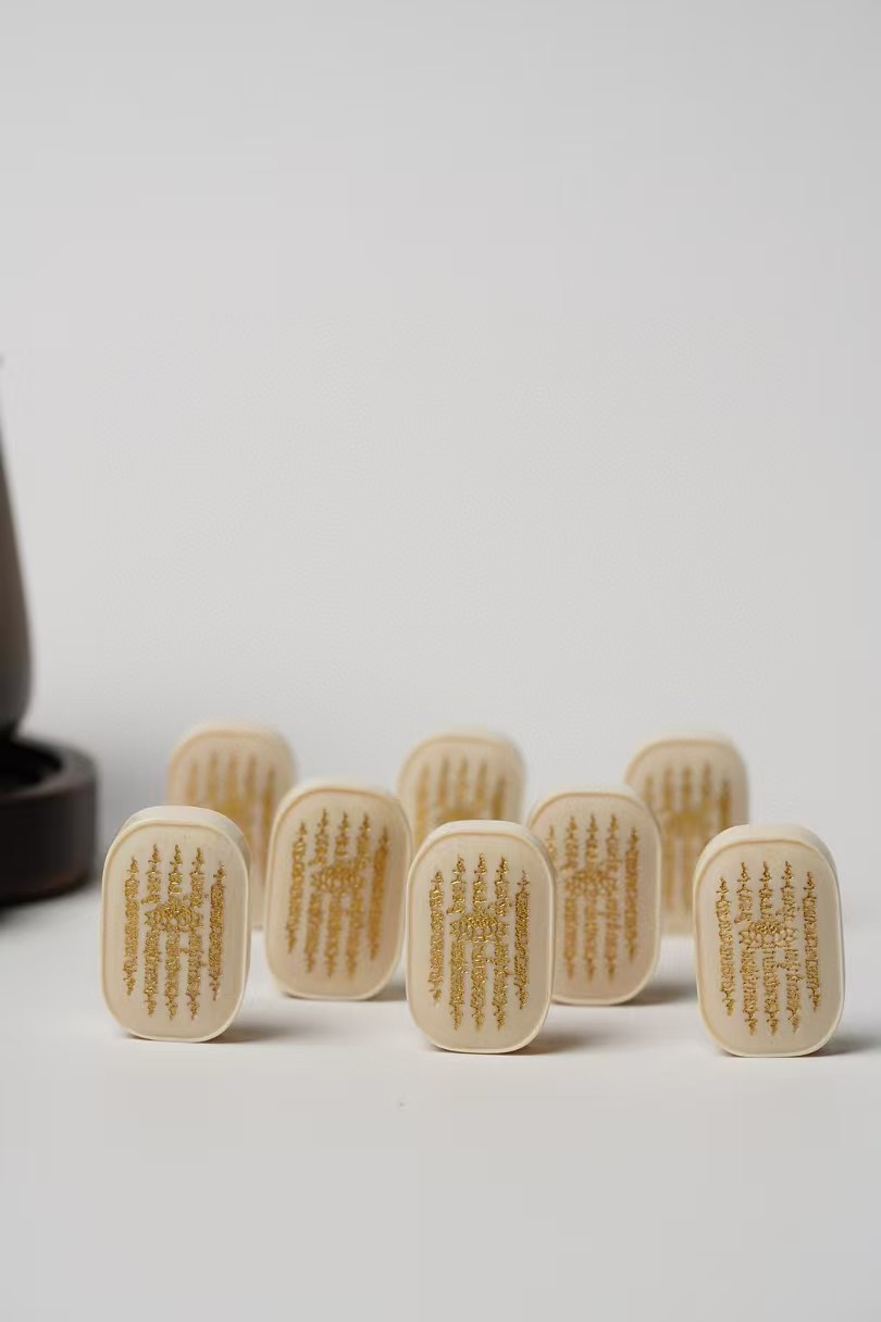 天然猛犸象牙吊坠挂件五条经文精工设计支持定制鉴定