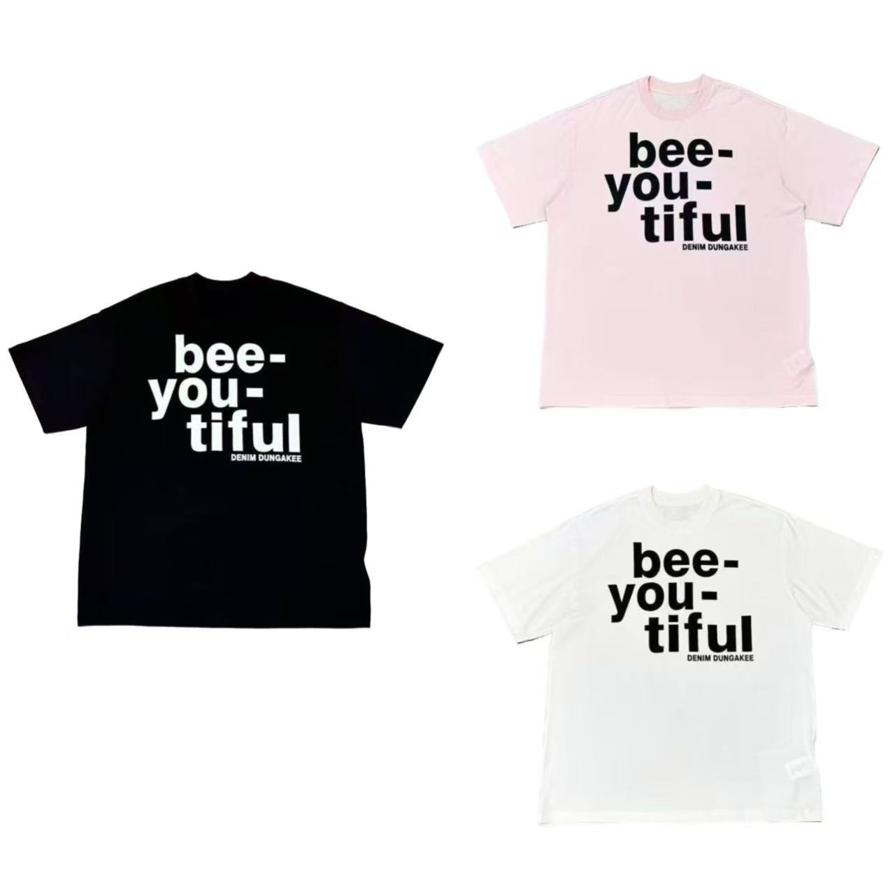 （MQ)黑白粉三色字母印花经典夏季爽滑冰皮夏季短袖（夏日炎炎）