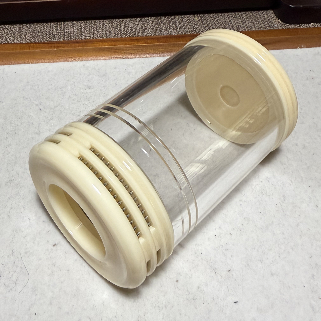 蓓蓓鸣虫_天津谭独眼钢窗蝈蝈罐（白色）