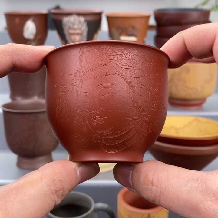 紫砂茶杯宜兴紫砂主人杯