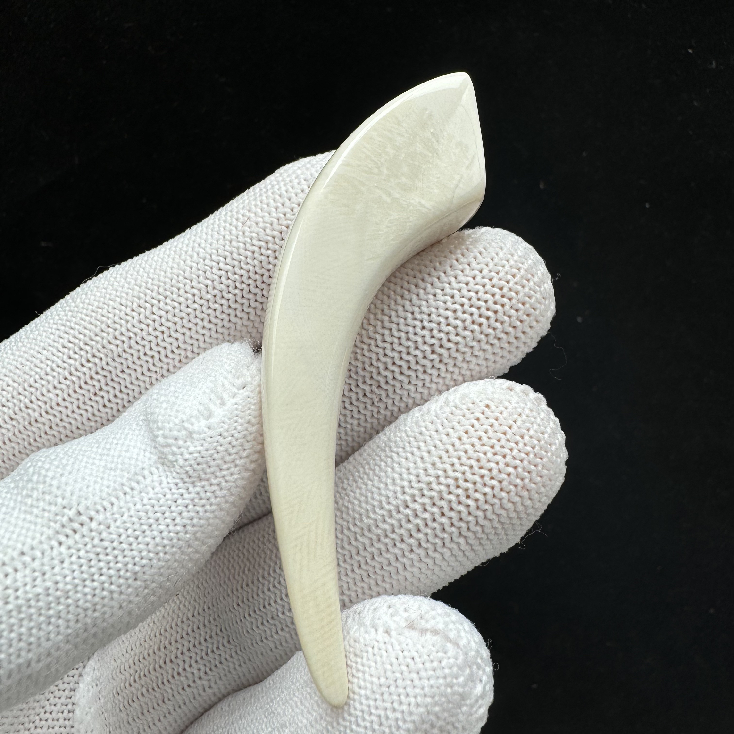 B1254天然猛犸牙 牙尖 13.5*67mm支持鉴定 假一罚四