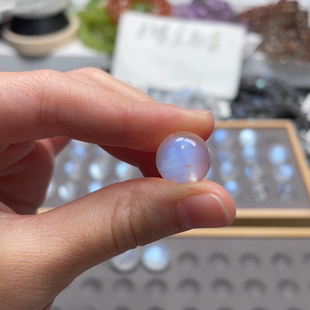 烨***辰手链长石未镶嵌蓝月光12m