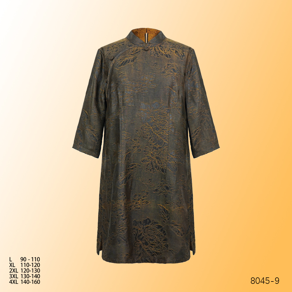 XN 2025新款立领套头气质优雅富贵花开长款上衣太太服8045-9