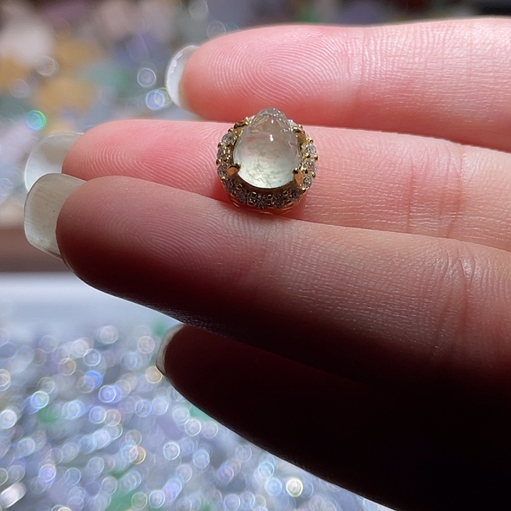 翡翠银S925镶嵌颈饰翡翠