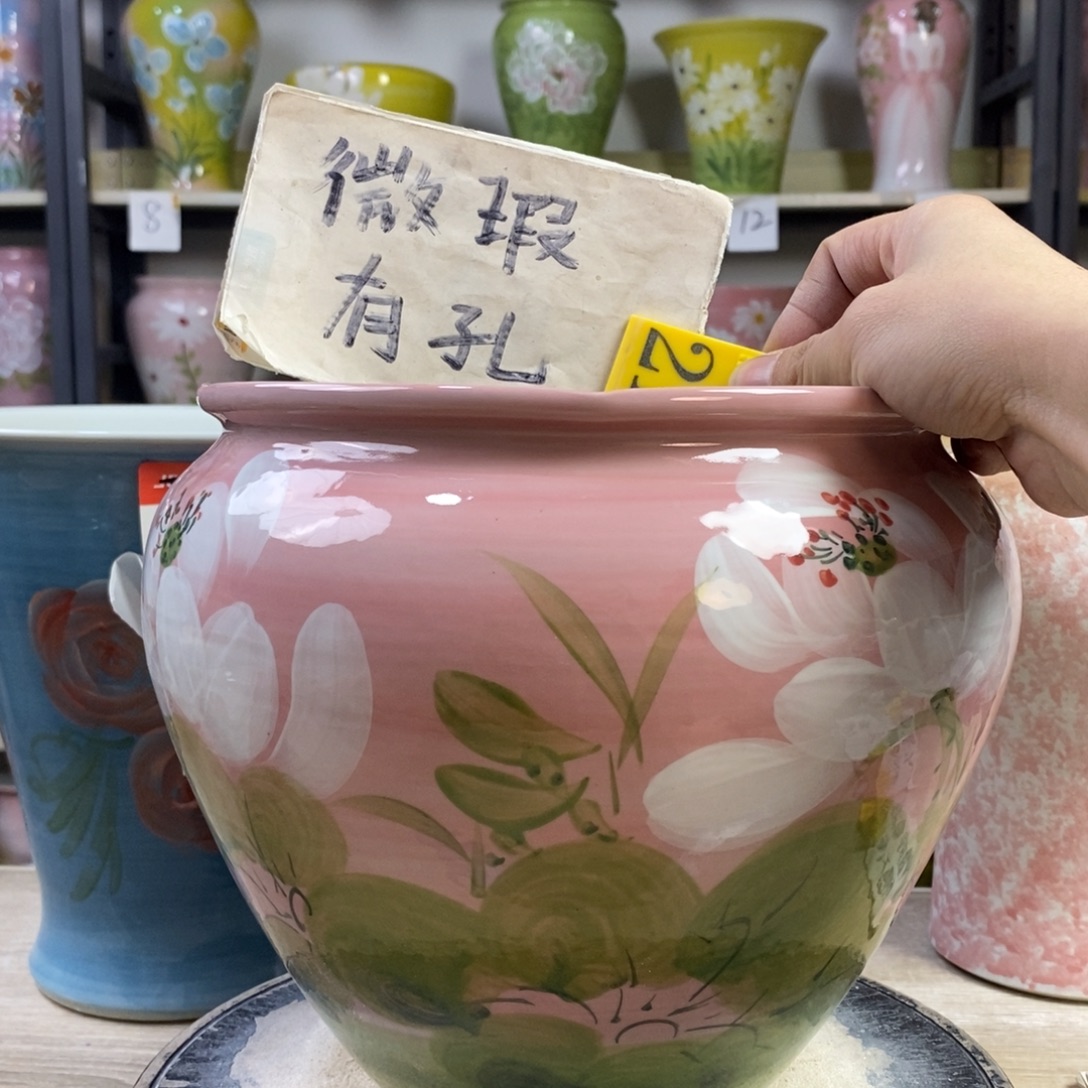 景德镇手工手绘陶瓷花盆