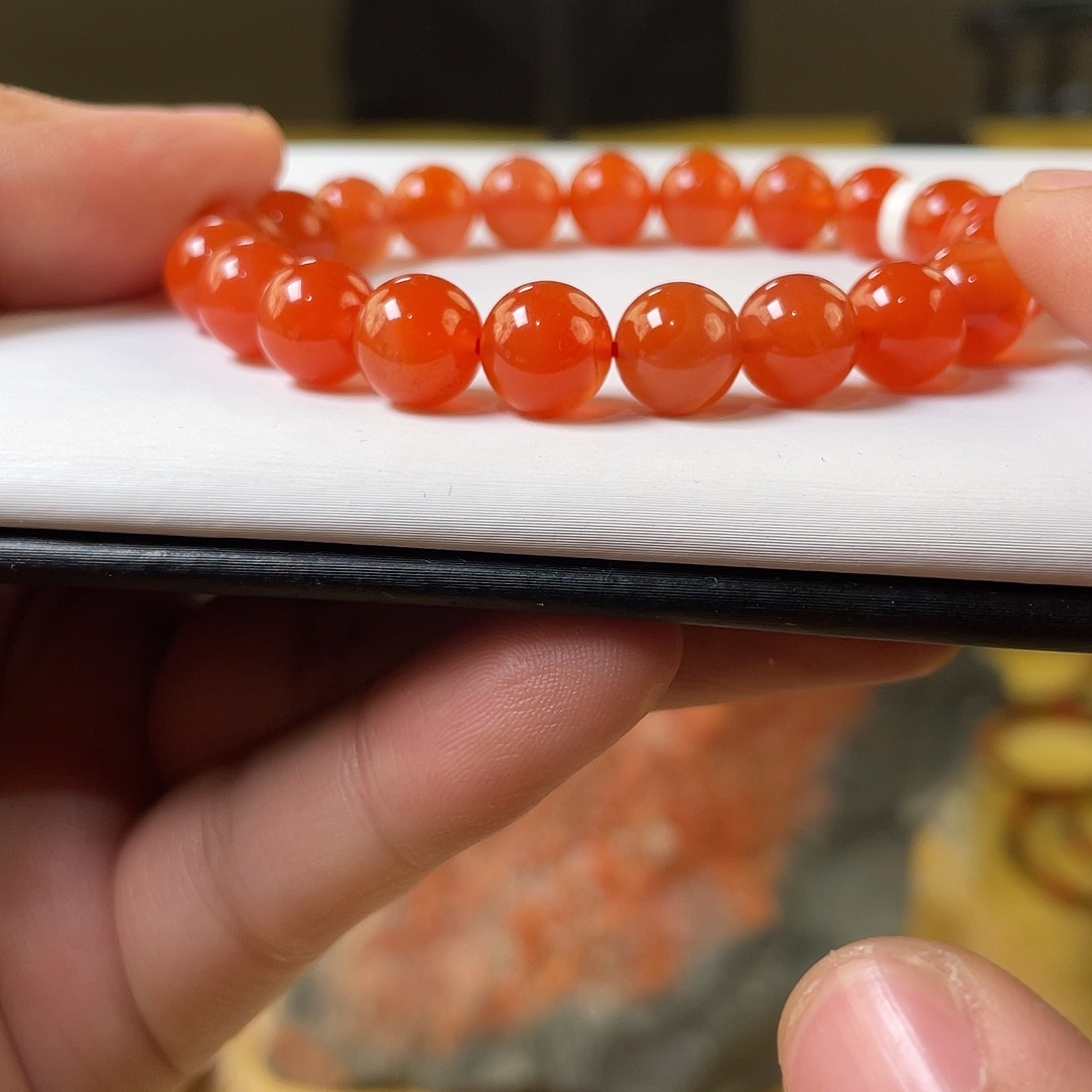 南红玛瑙未镶嵌手链9mm