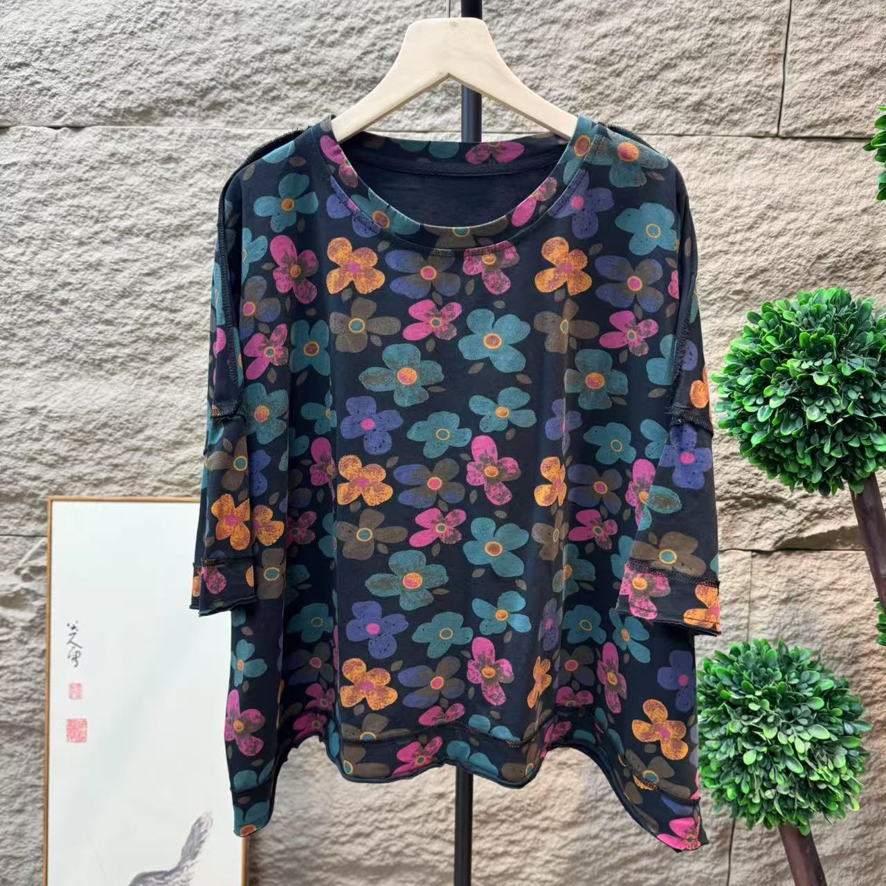 13725新款夏季休闲时尚减龄短袖T恤