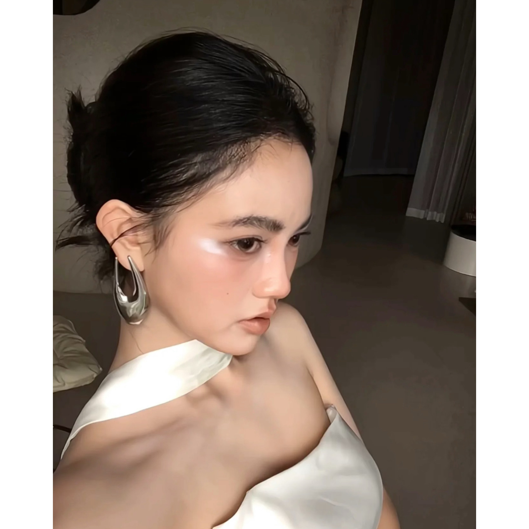 小南一｜高级感 极简风大光明顶造型 百搭耳环