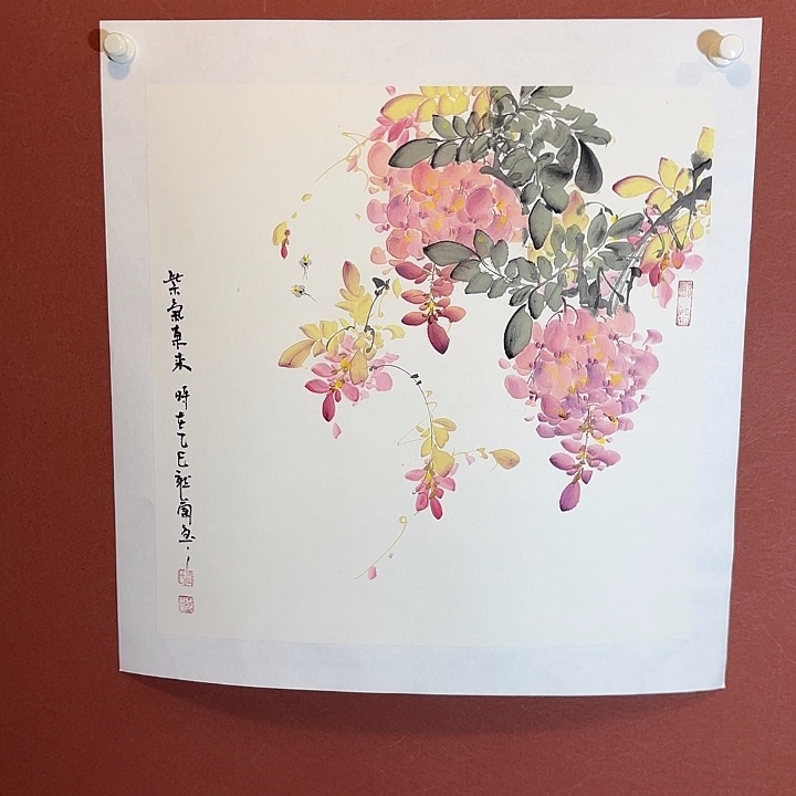 国画听兰老师花鸟