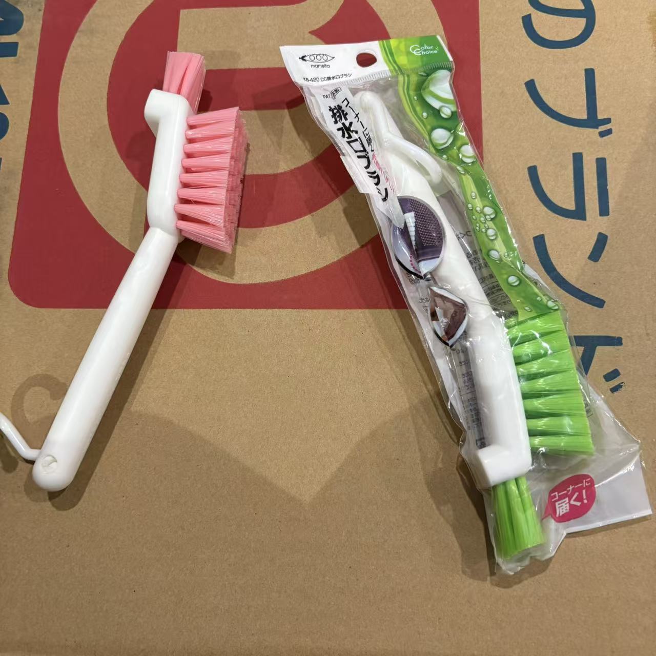 日本进口多功能刷头牙刷硬毛清洁刷长柄洗刷家用 刷子