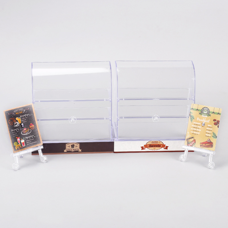 食玩蛋糕柜子甜品透明展示柜模型微缩场景玩具摆件迷你娃娃屋