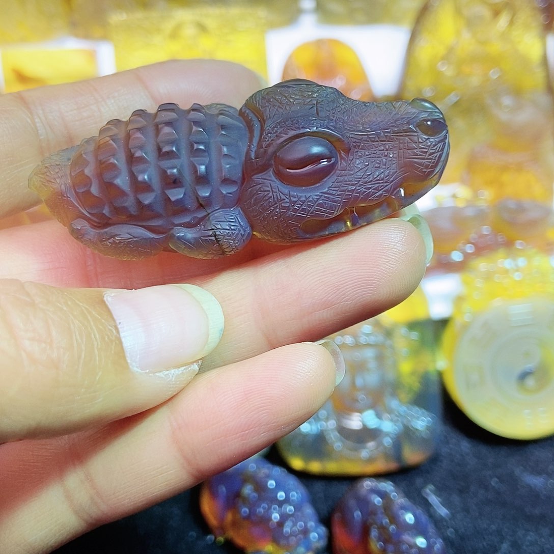 琥珀颈饰未镶嵌鳄鱼32