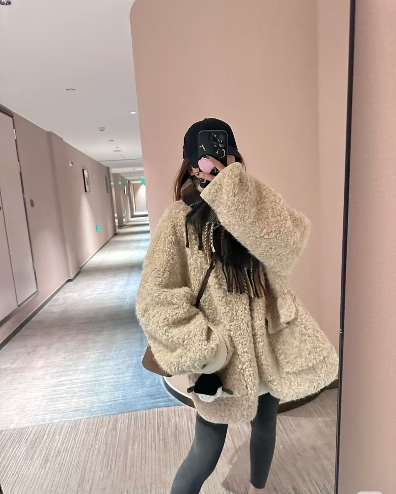 女慵懒风常规中长款休闲风短外套加绒时尚上衣网红