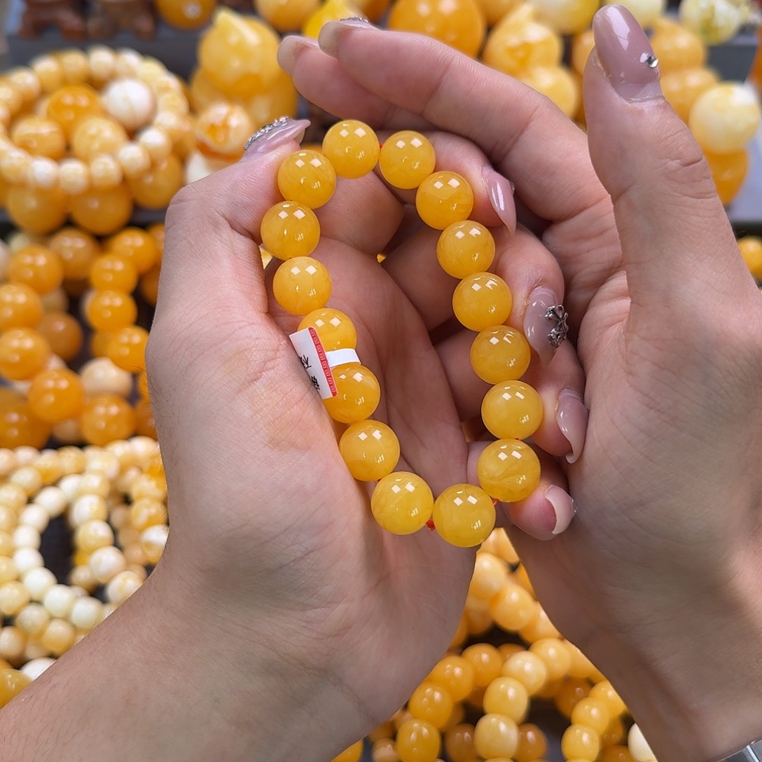 蜜蜡未镶嵌珠宝奇石同料13mm