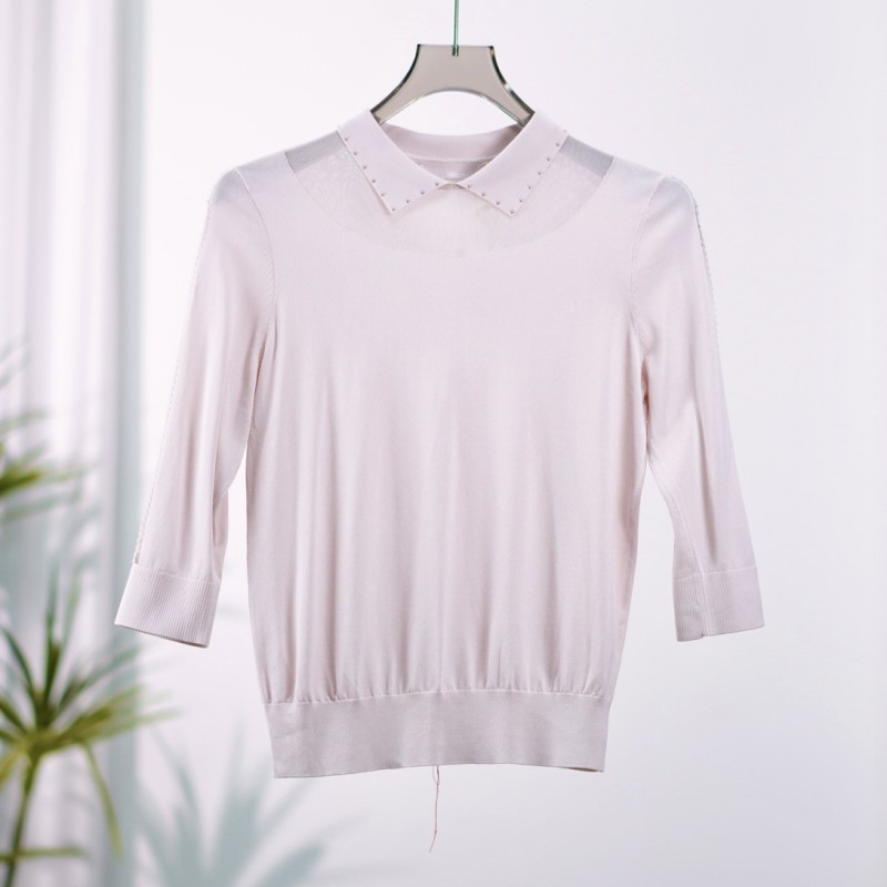 S517  女装时尚撤柜针织上衣粉色