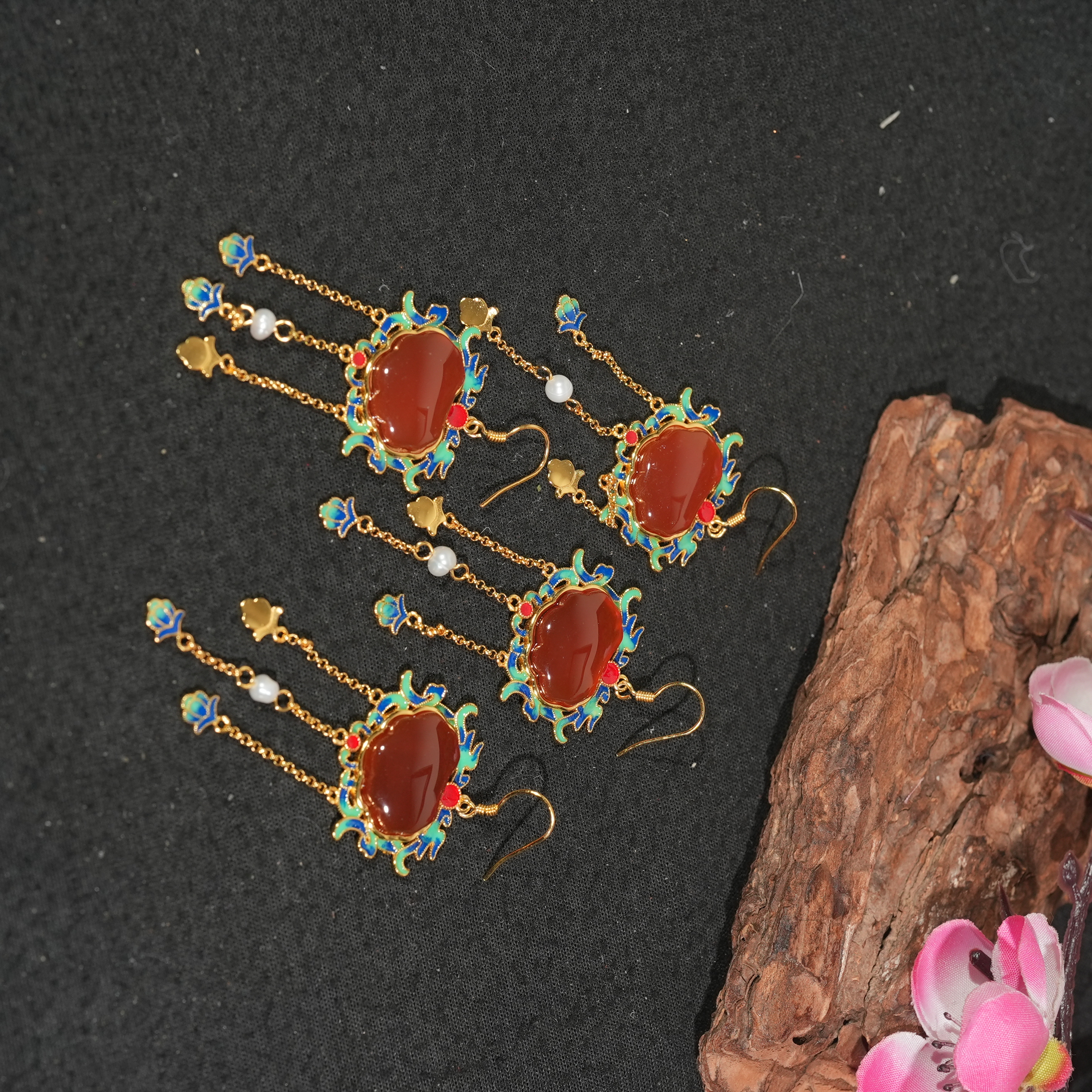 11.28香港王老板-玛瑙耳饰多样性发一对9q25