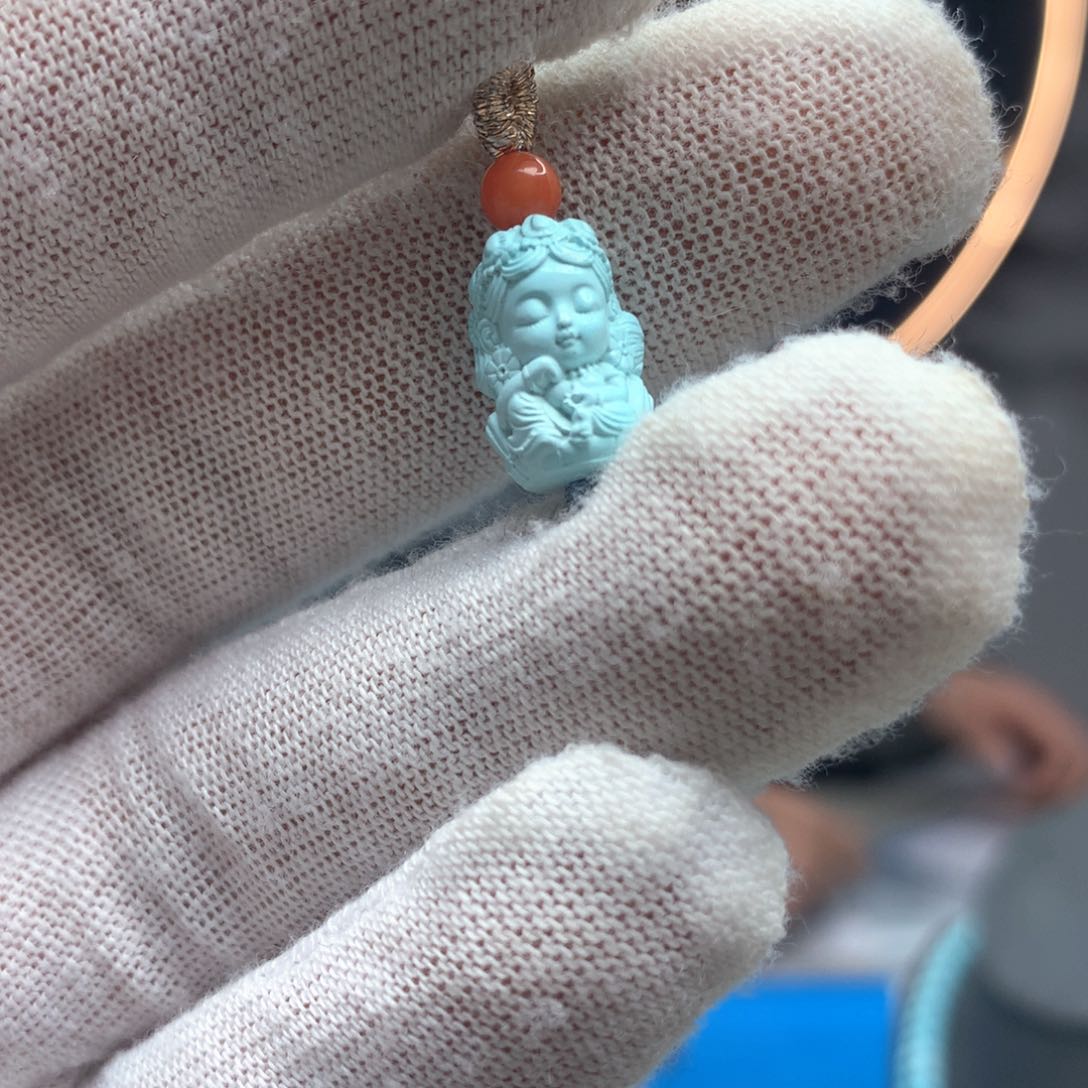 绿松石未镶嵌挂件