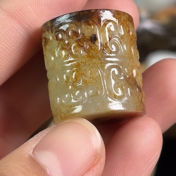 寒***月和田玉未镶嵌挂件