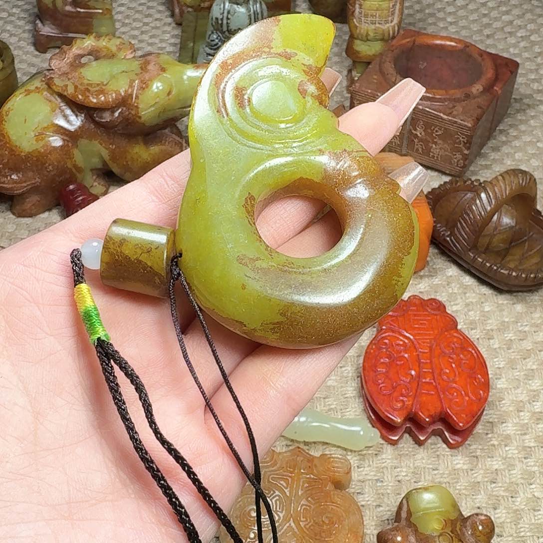 白玉菩提吊坠挂件