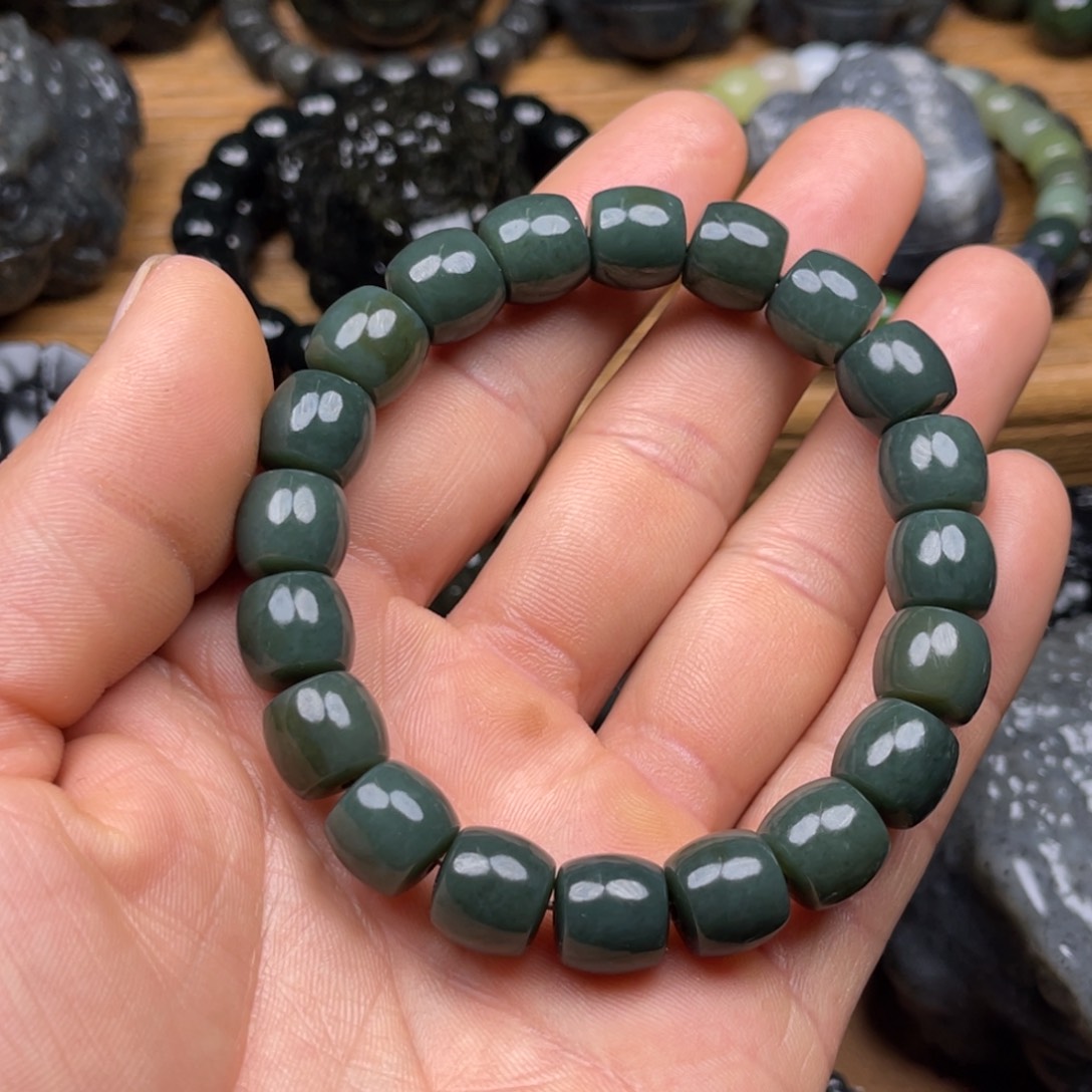 和田玉和田玉手串11mm珠未镶嵌