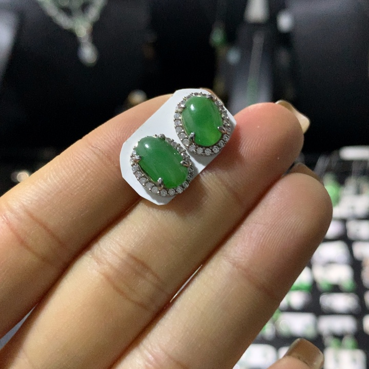 翡翠银S925镶嵌戒指