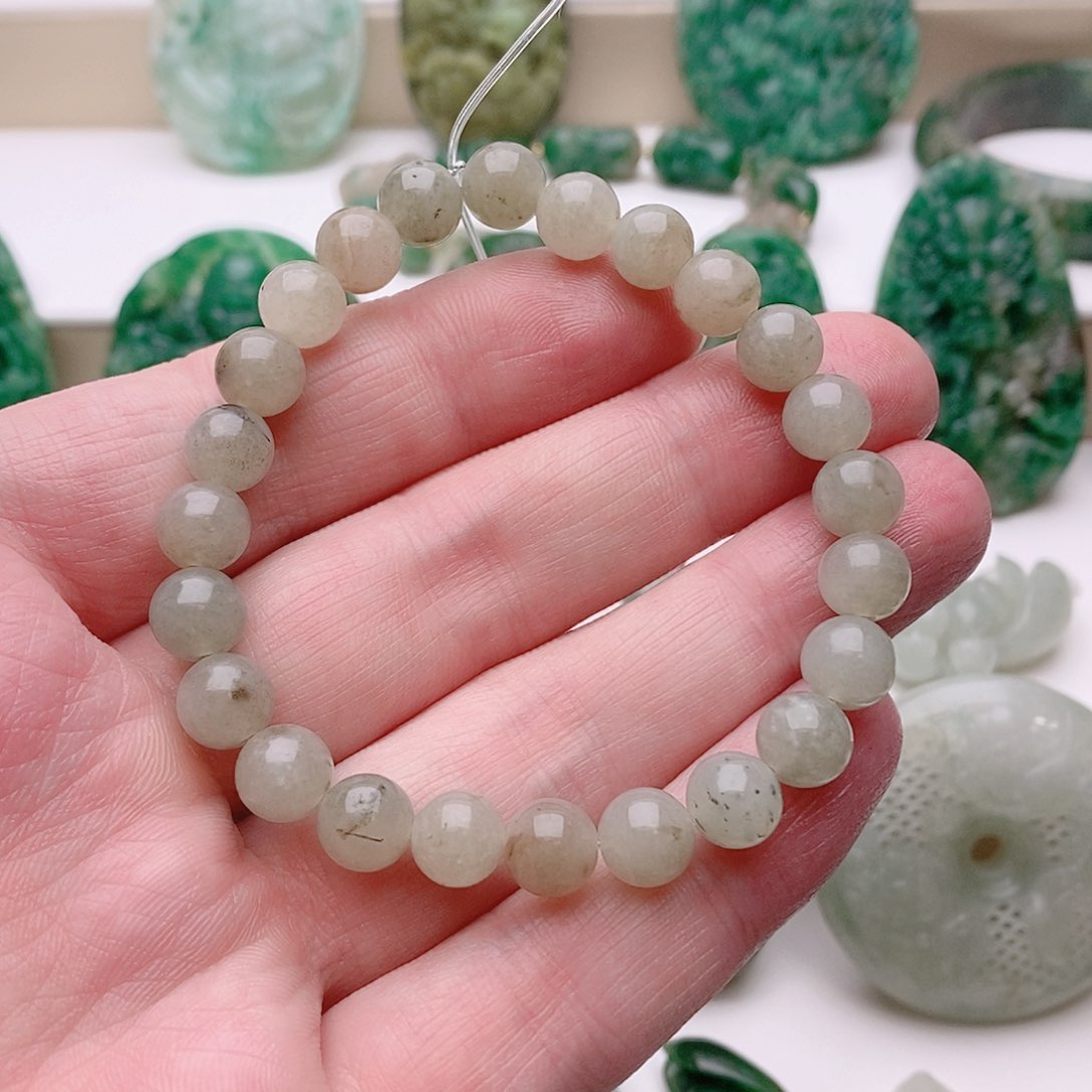 独山玉手串未镶嵌