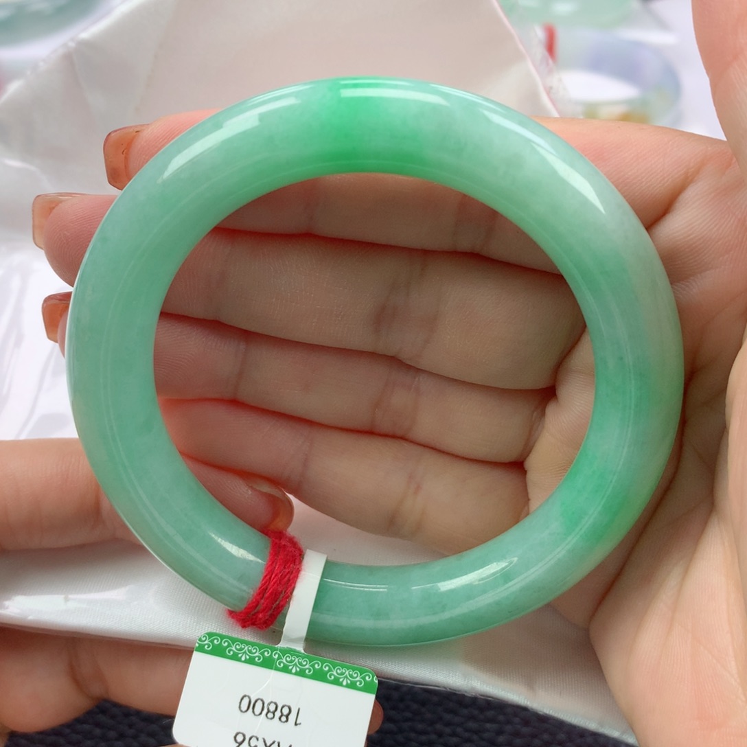 未镶嵌手镯翡翠缅甸天然翡翠56圈