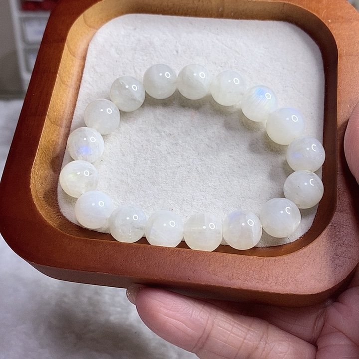 文玩核桃手串白月光石手串10+