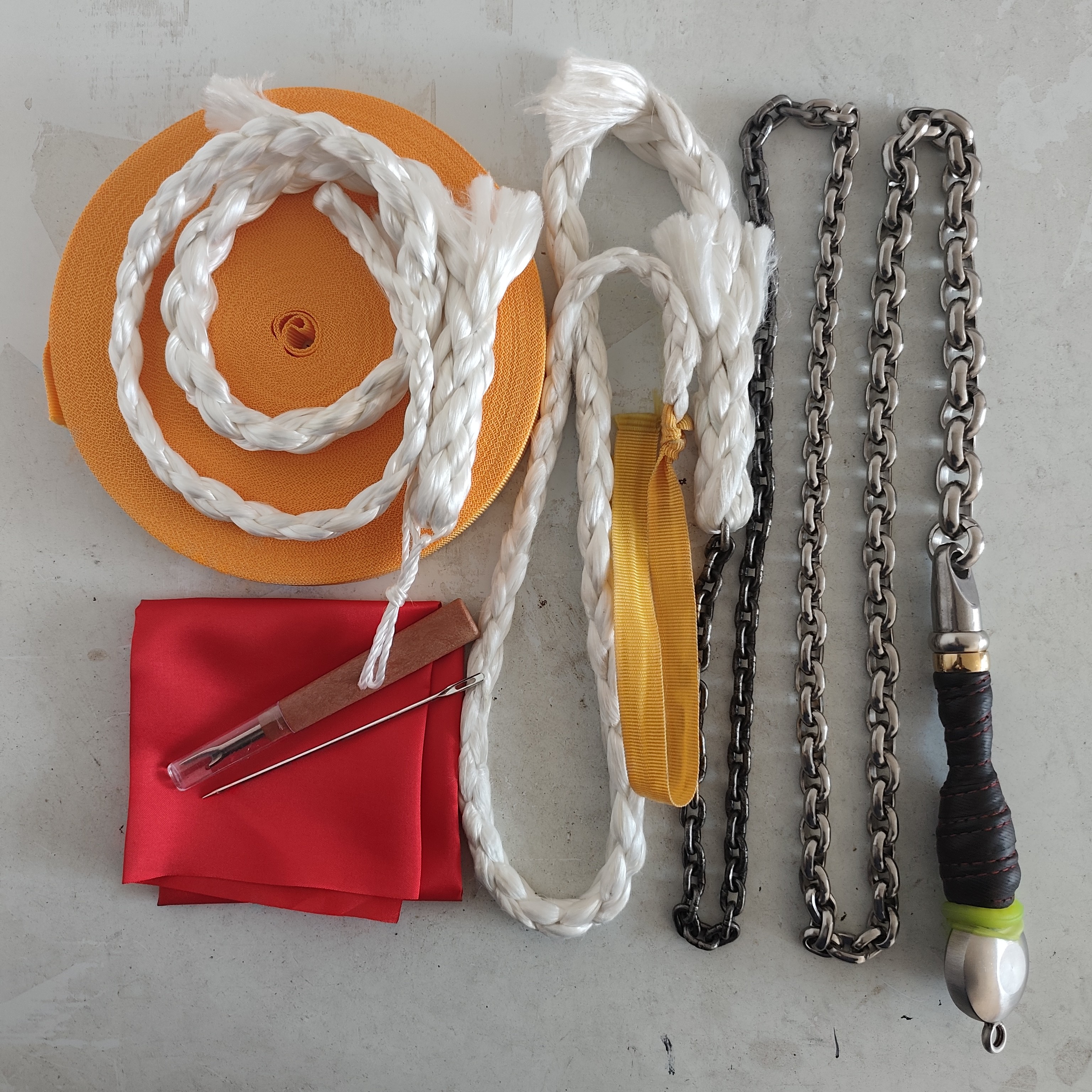 【1.6斤精品二合一】实心圆棒车304不锈钢无极变抖弧麦穗+锰钢小链！