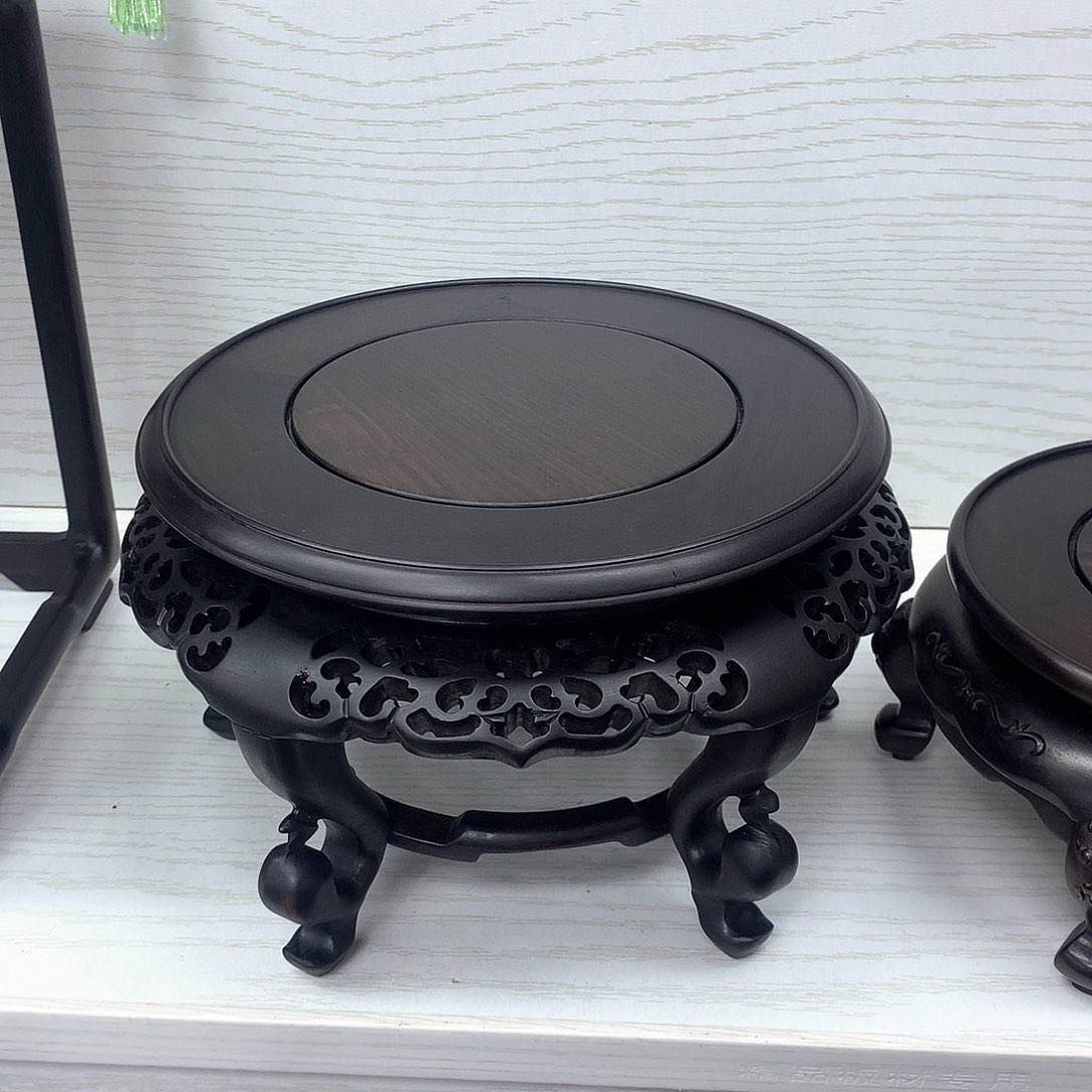 藤类紫光檀17.5公分海棠几