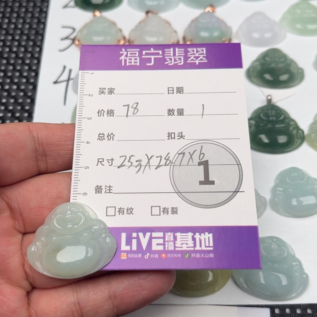 翡翠颈饰未镶嵌吊坠