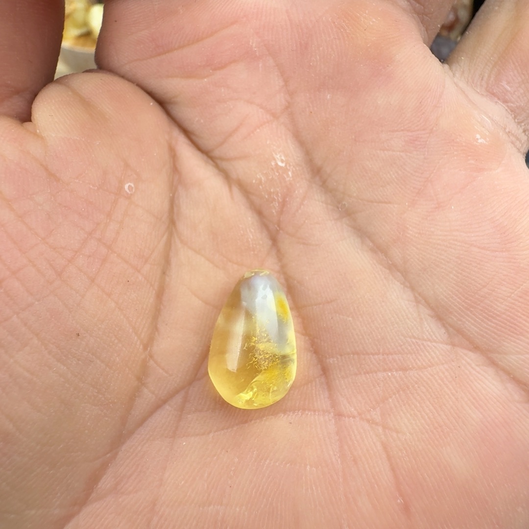 未镶嵌琥珀耳饰小o