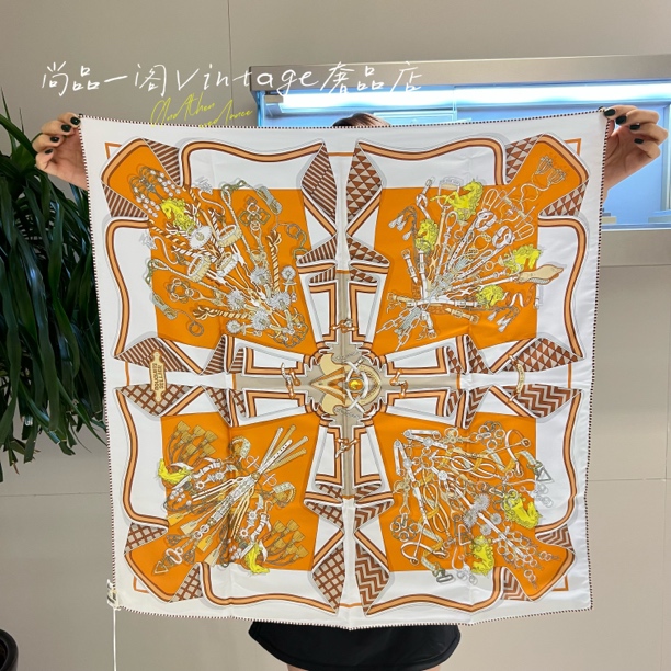 未使用 Hermes/爱马仕 尚品一阁/“Bouquets Sellier”花束印花丝巾