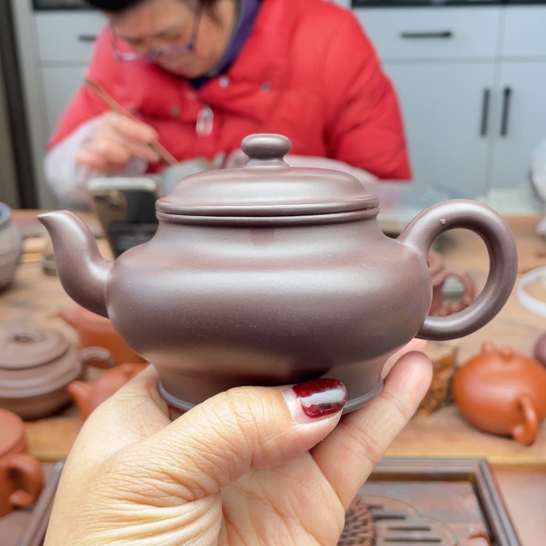 紫砂茶壶景舟虚扁