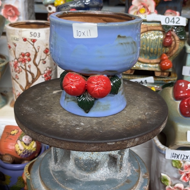 紫砂花盆粗陶材质多肉花盆