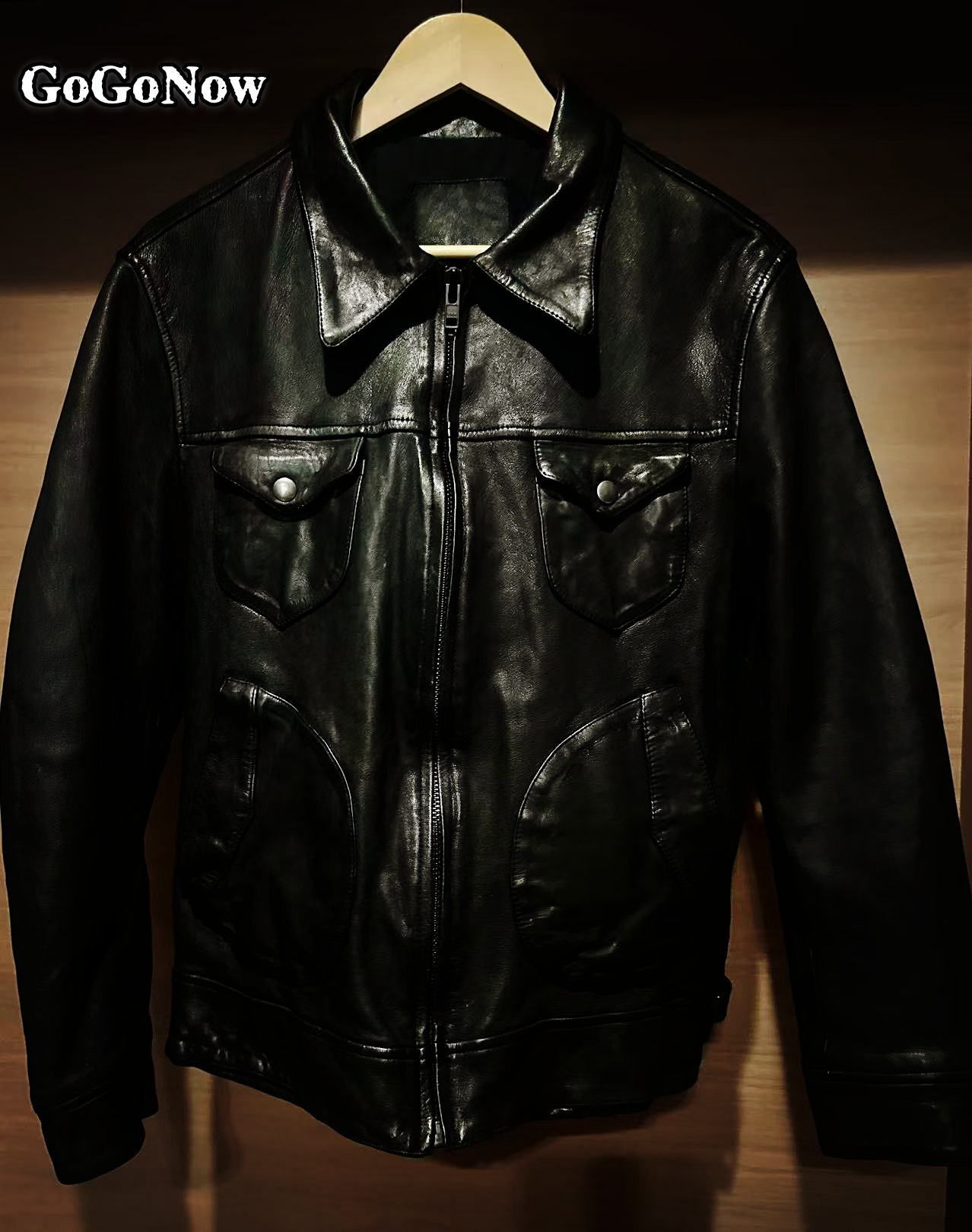 水洗重工做旧真皮门多萨