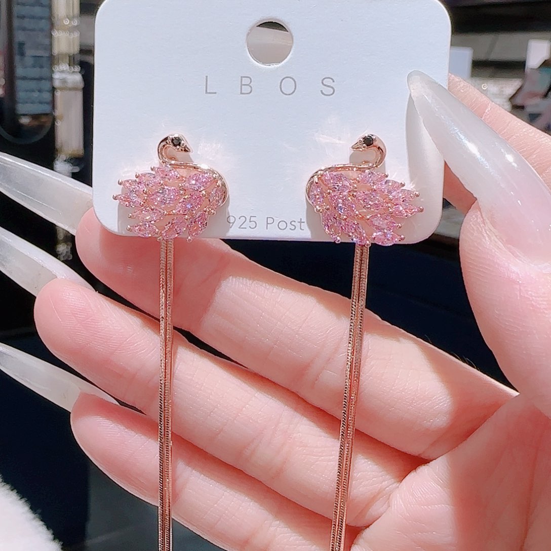 锆石铜合金925银耳环