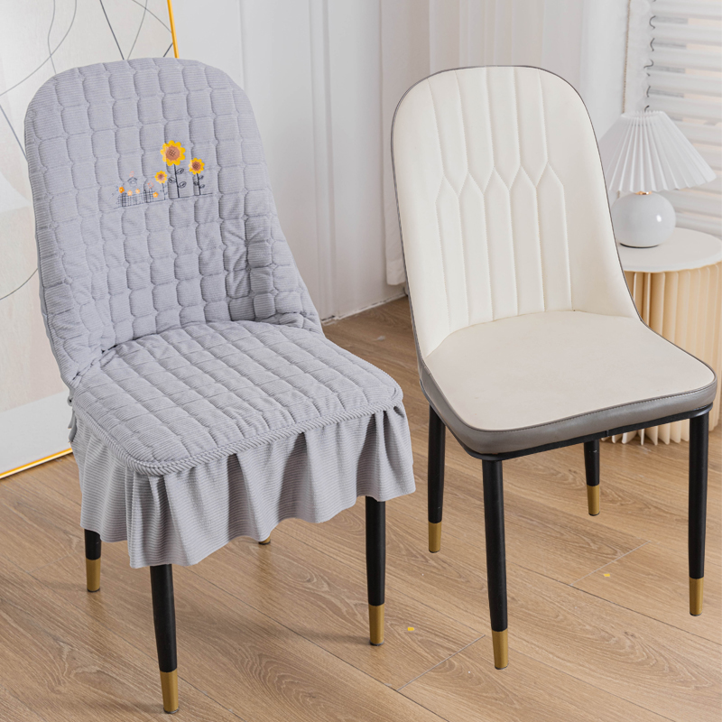 餐桌桌布椅子套罩加厚防滑轻奢弧形凳子套罩全包弹力餐椅套罩通用