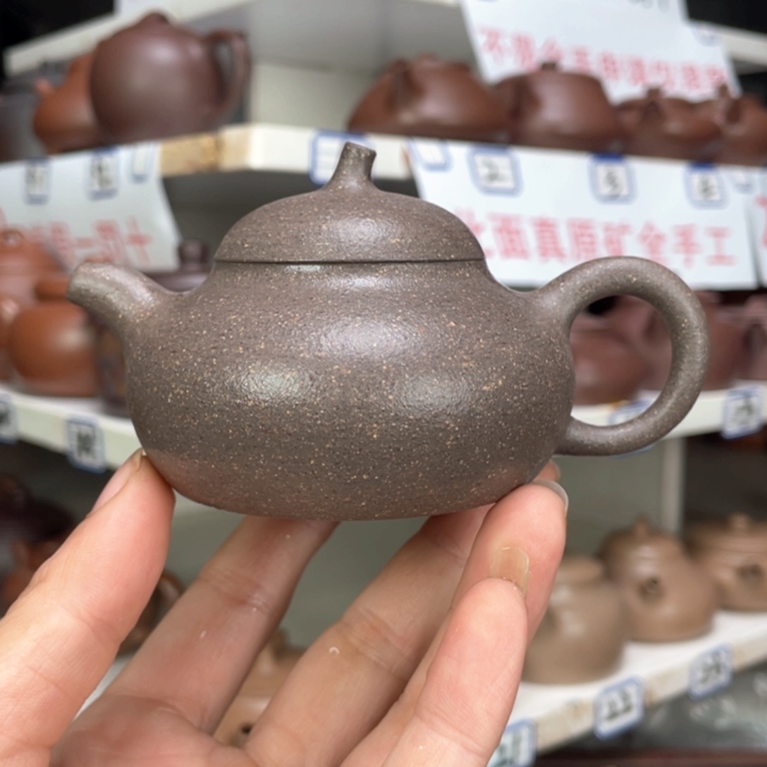紫砂茶壶天青全手工130毫升
