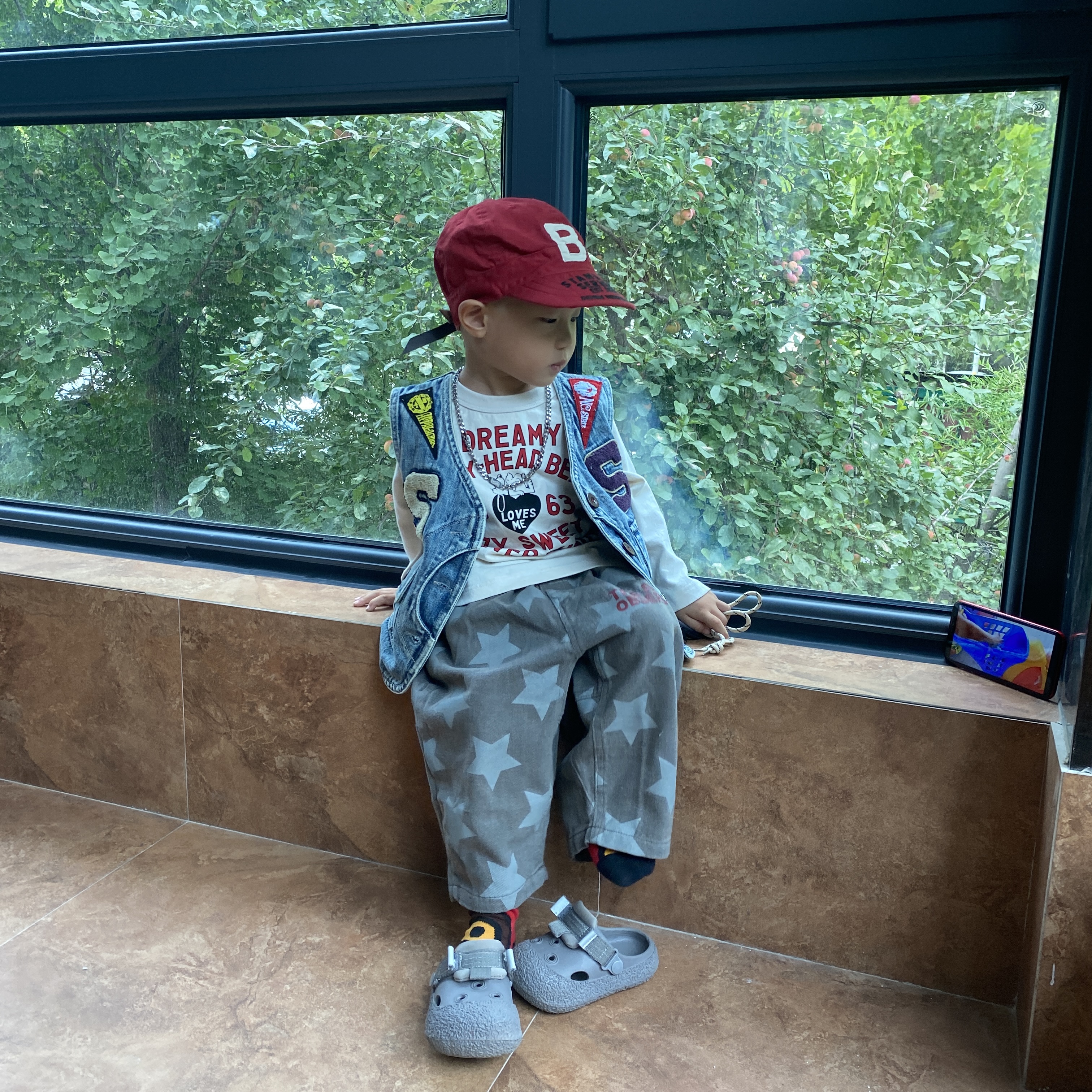 【乐一】日系中古DD时尚休闲春秋儿童牛仔马甲