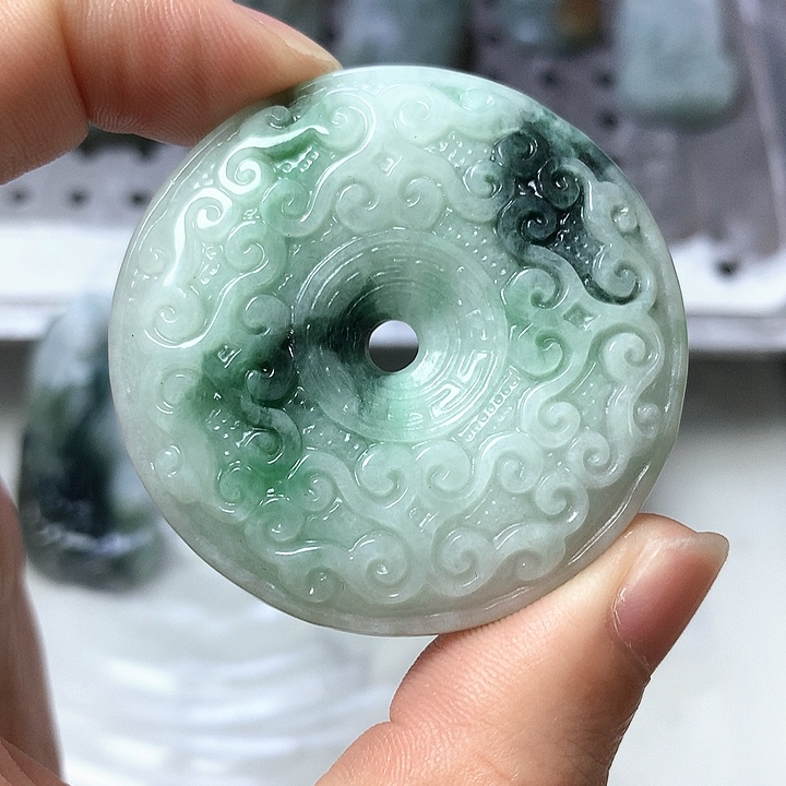 颈饰未镶嵌翡翠缅甸翡翠平安扣