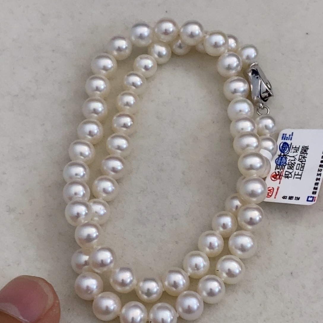 淡水珍珠项链银S925镶嵌