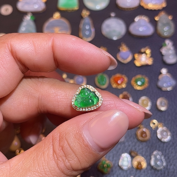 翡翠银S925镶嵌颈饰