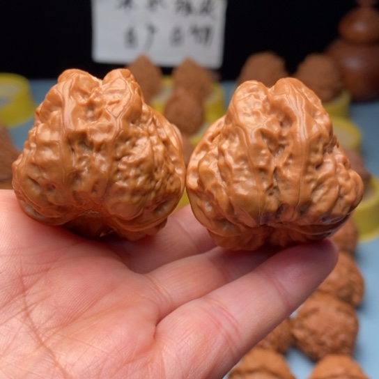 吊坠文玩核桃三角蛙4开 38 43
