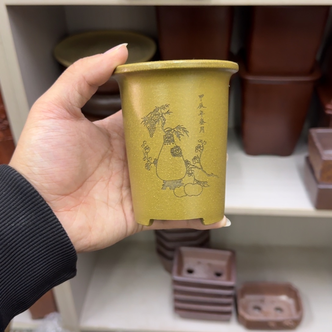 紫砂花盆宜兴紫砂正品6.5x9.5